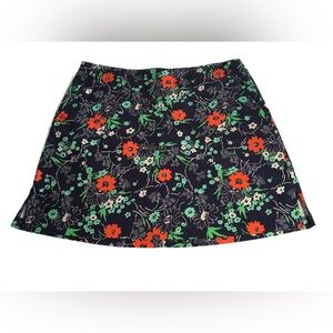 Lady Hagan Golf Skort- Black with Red and Green Floral